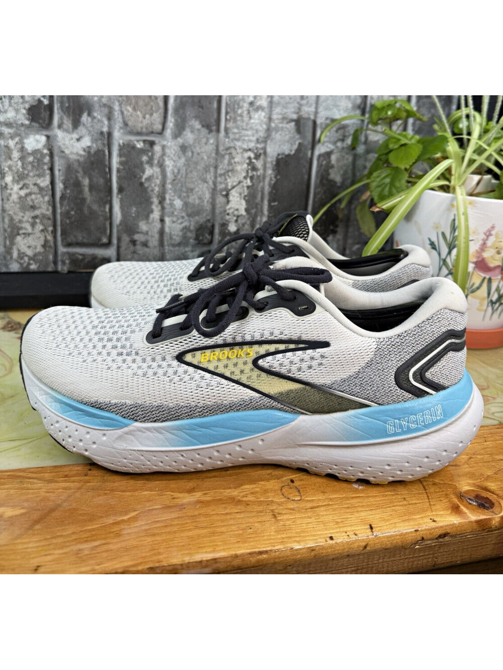 Brooks Glycerin 21 Coconut/Forged Iron/Yellow Sneaker 110419-1D-184